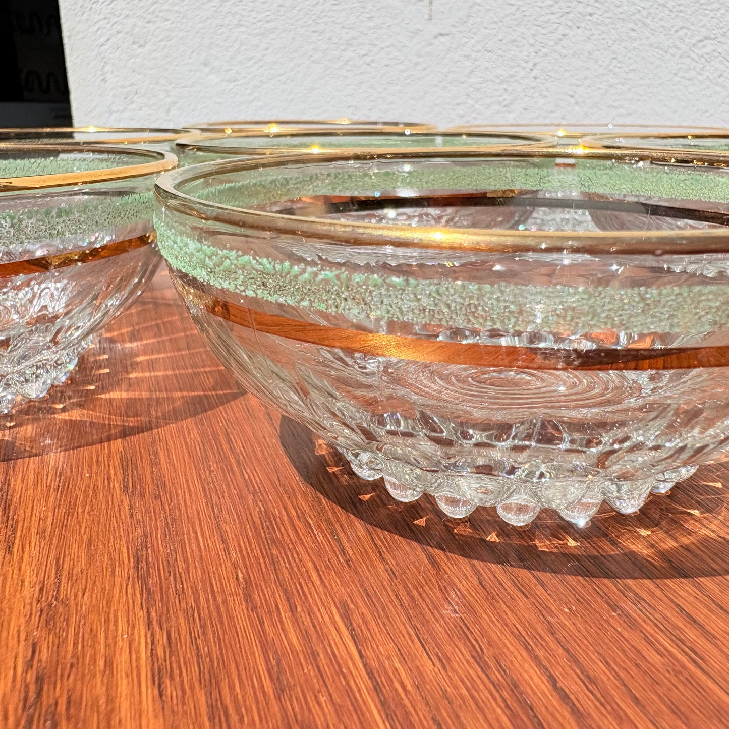 Lot de coupelles en verre granité