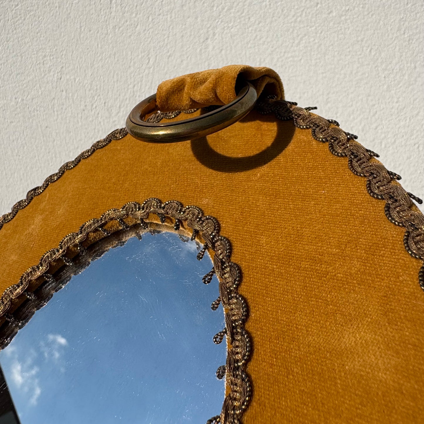 Miroir ancien velours
