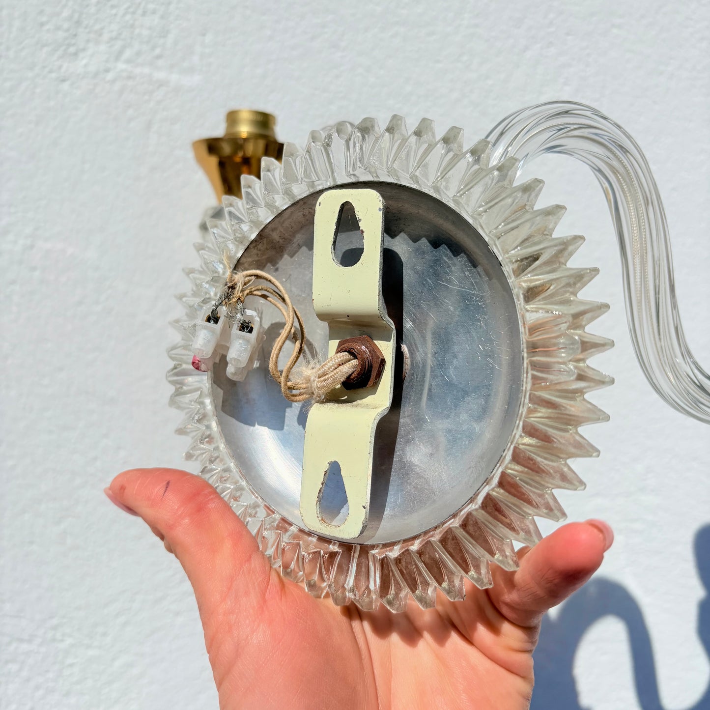 Applique en verre et laiton
