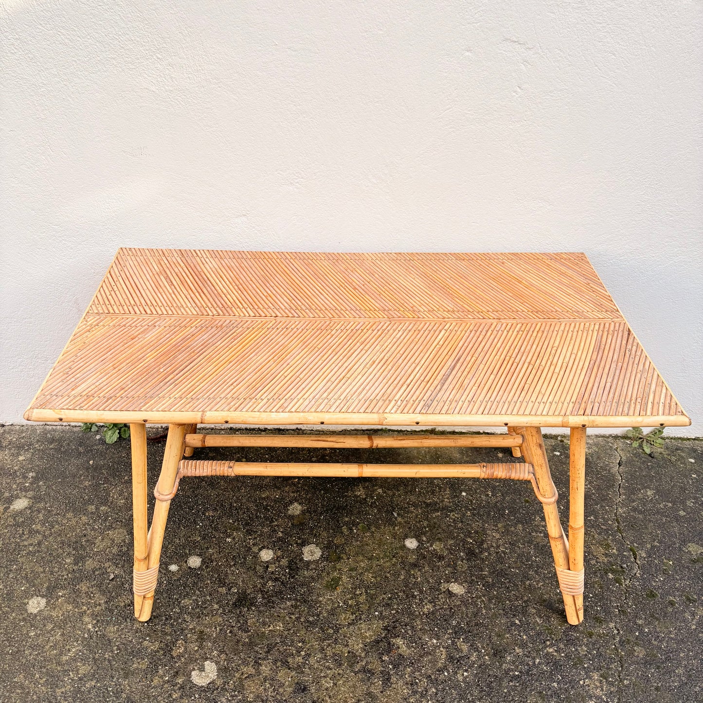 Table basse en rotin