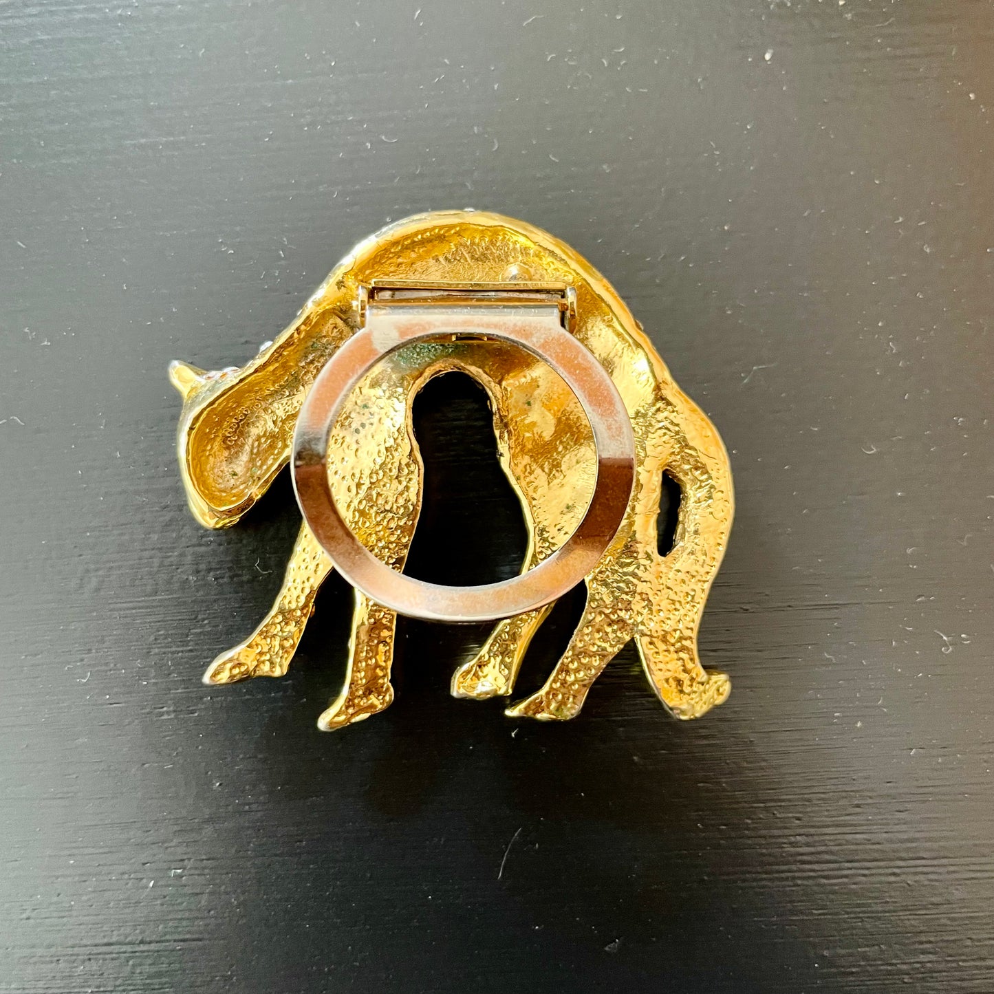 Broche à foulard léopard
