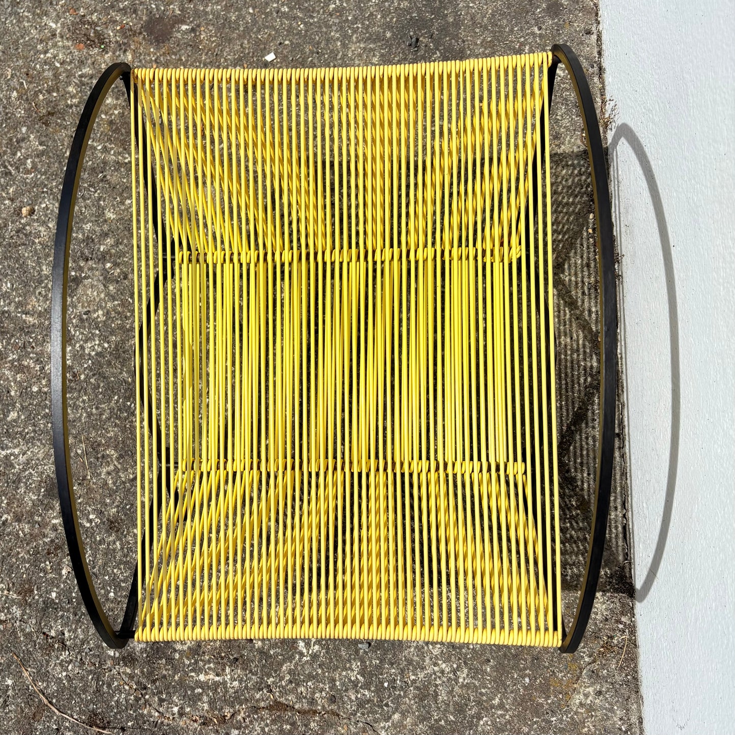 Porte vinyle scoubidou jaune