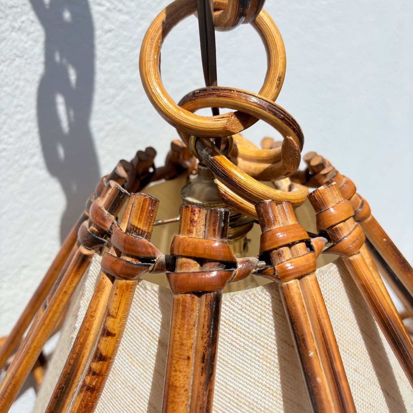 Suspension en rotin