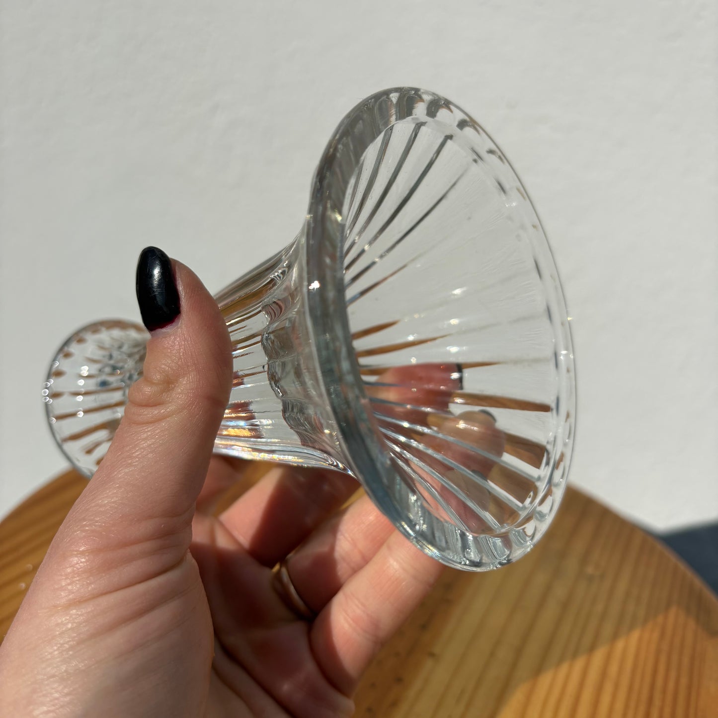 Bougeoir vintage verre