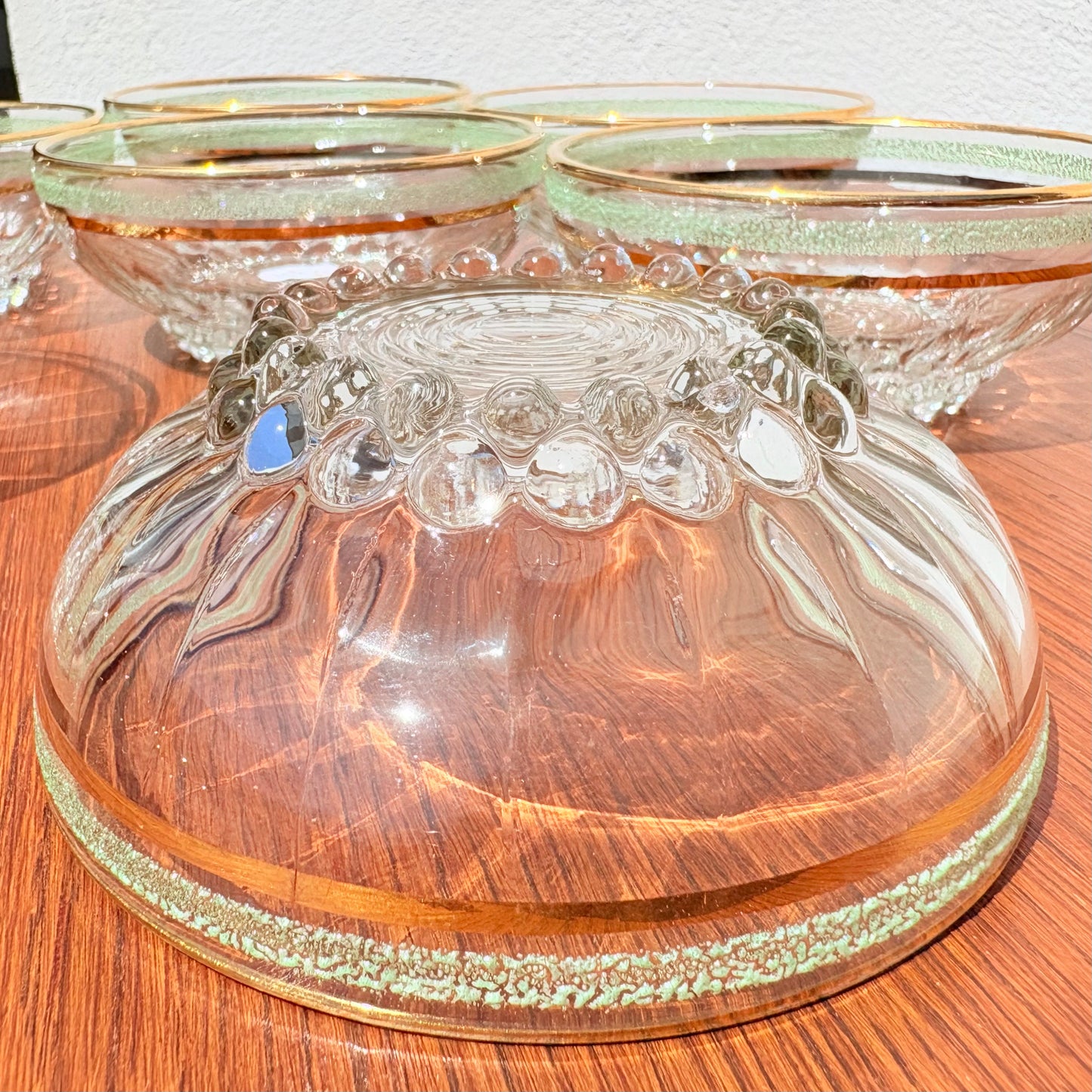Lot de coupelles en verre granité