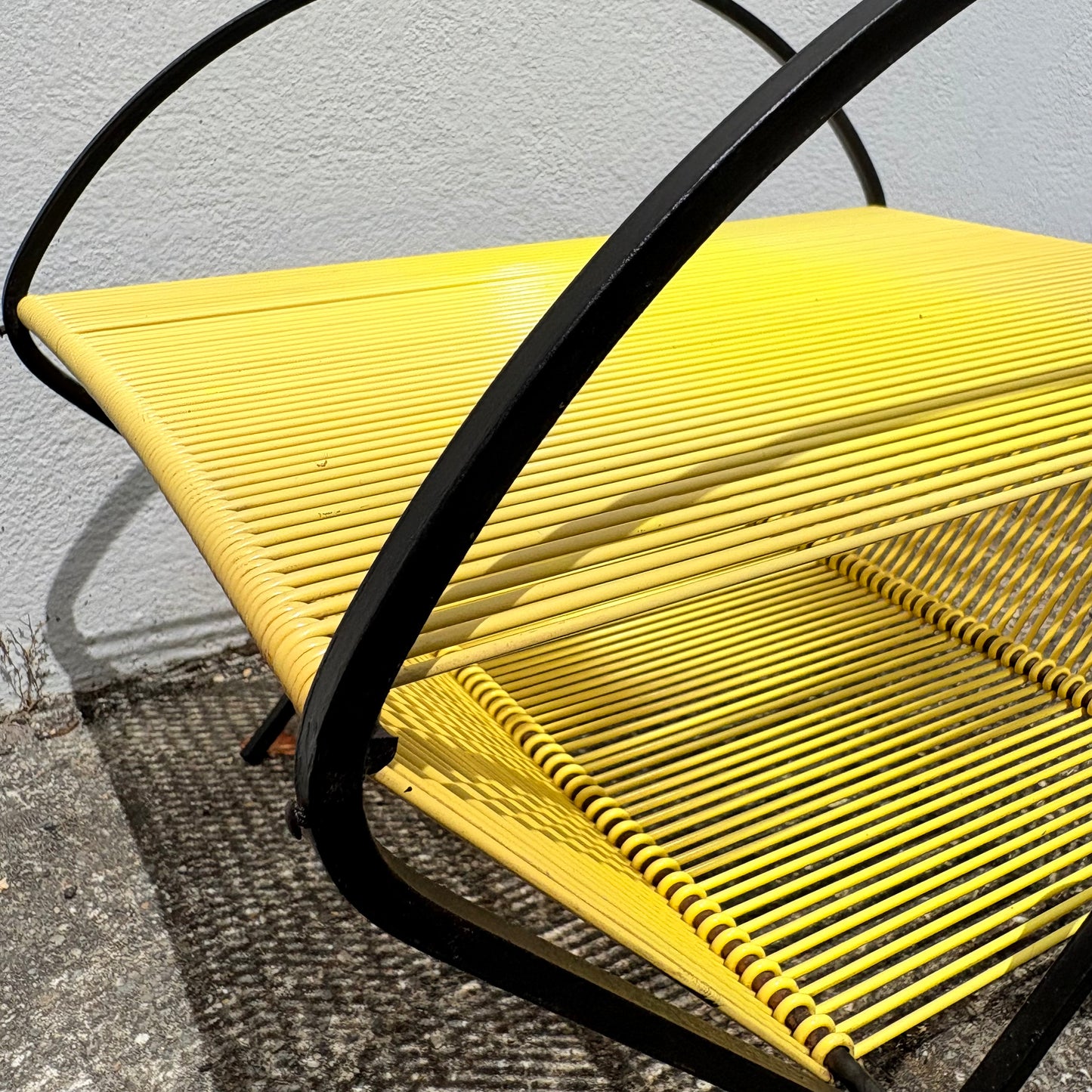 Porte vinyle scoubidou jaune