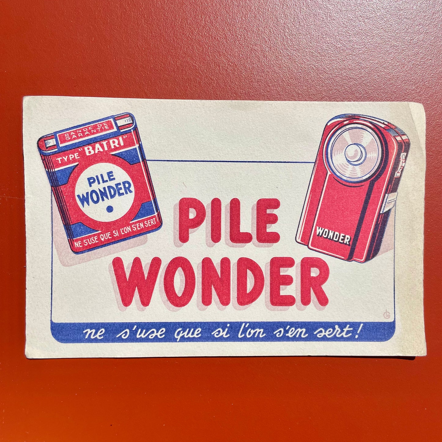 Buvard wonder rouge et bleu