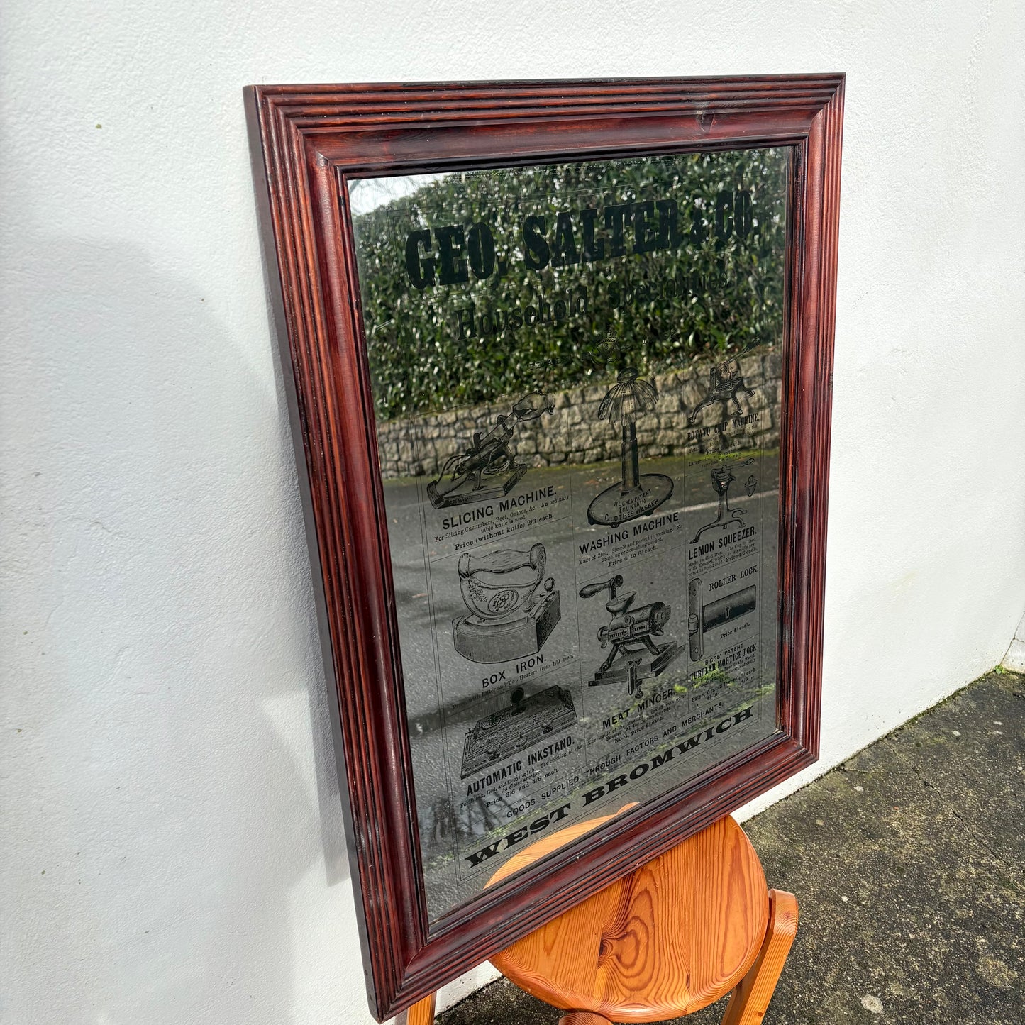 Miroir publicitaire George Salter & Co