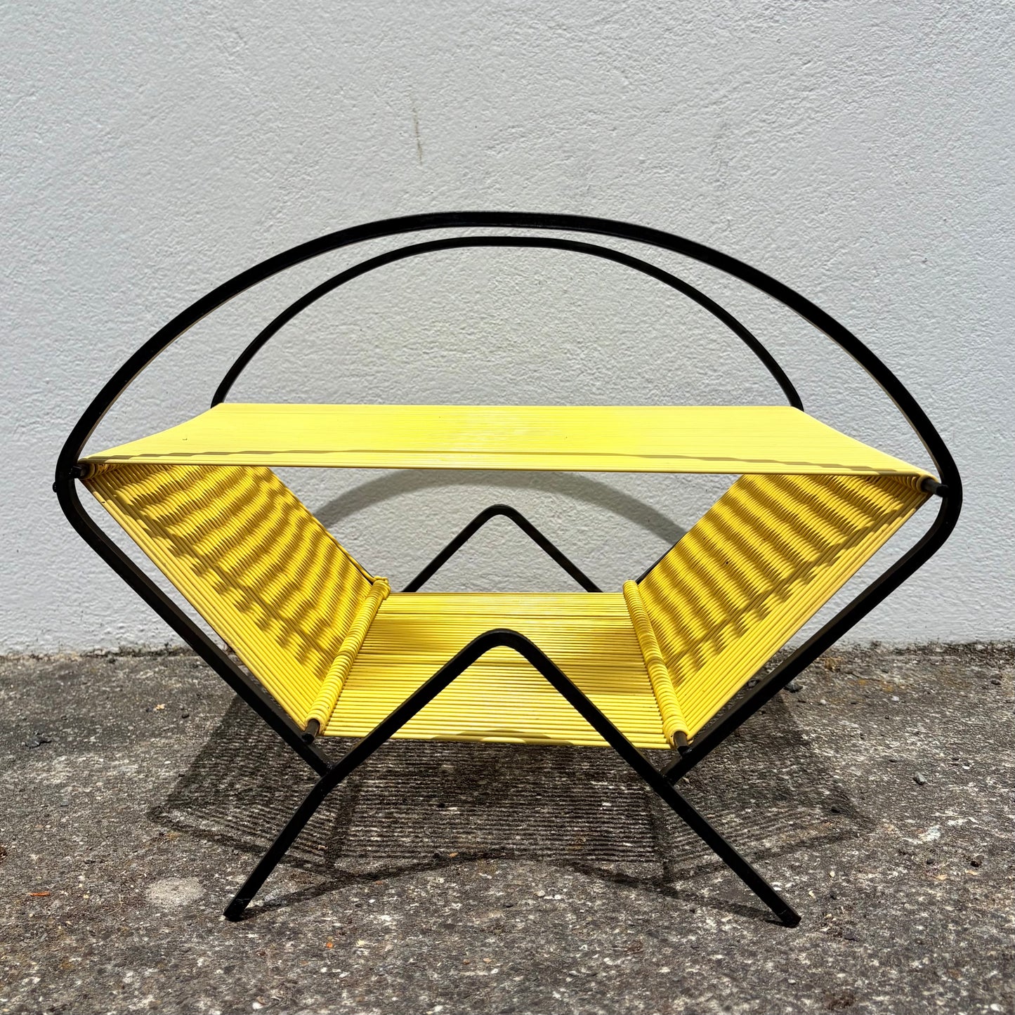 Porte vinyle scoubidou jaune