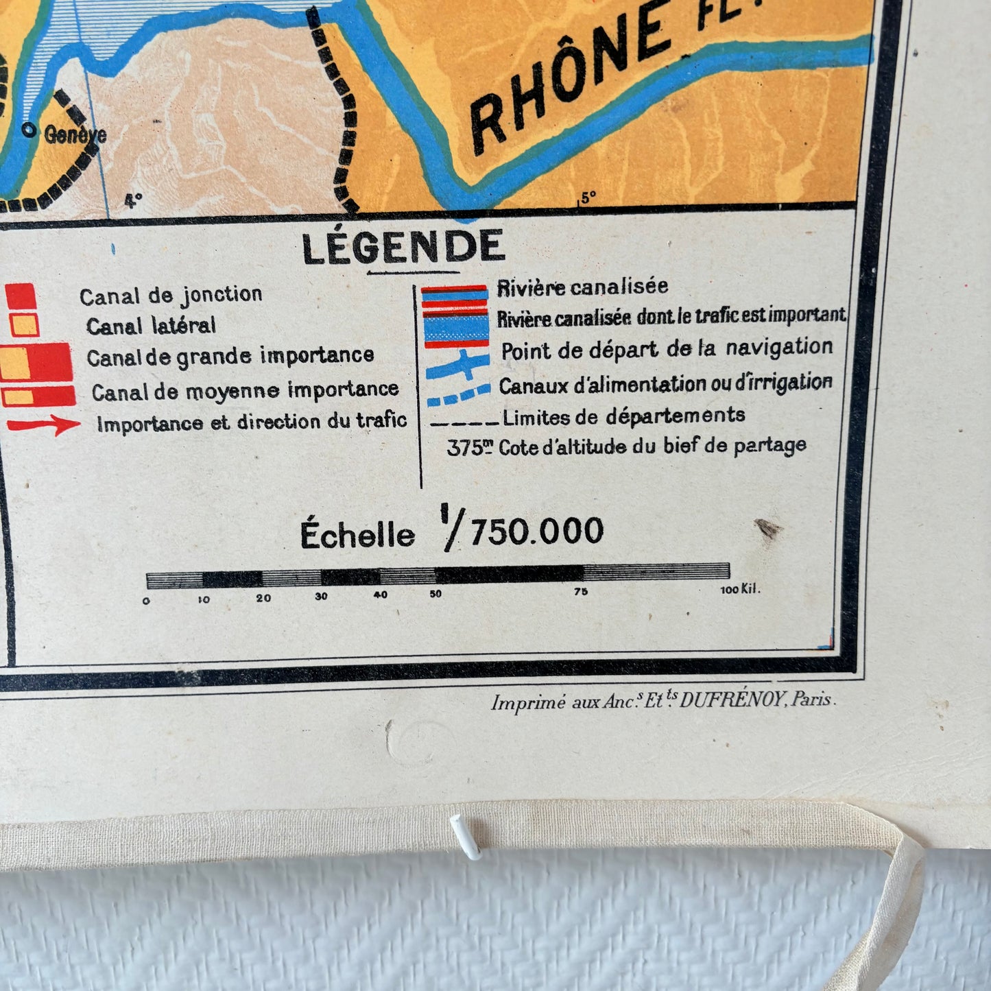 Carte les canaux de France