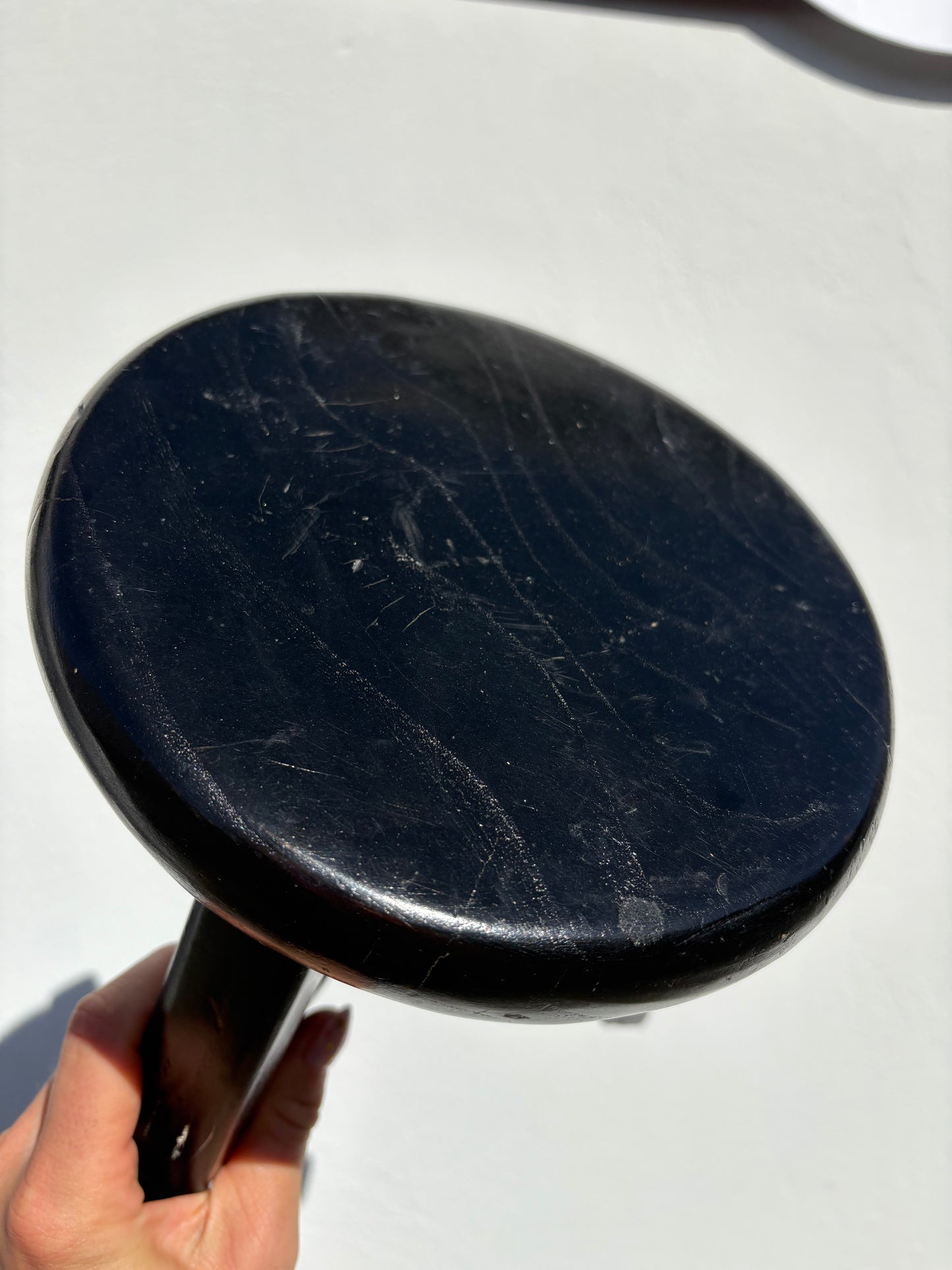 Mini tabouret tripode noir