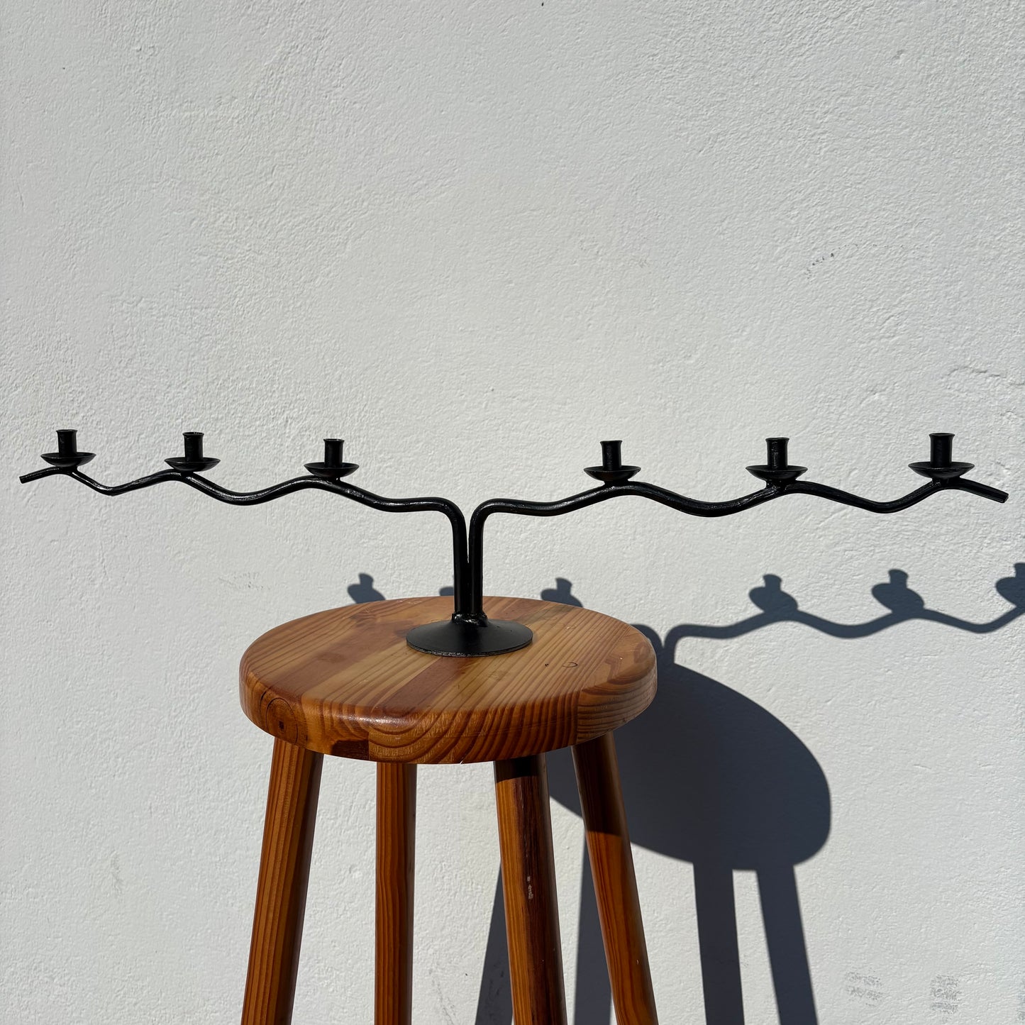 Bougeoir métal vague