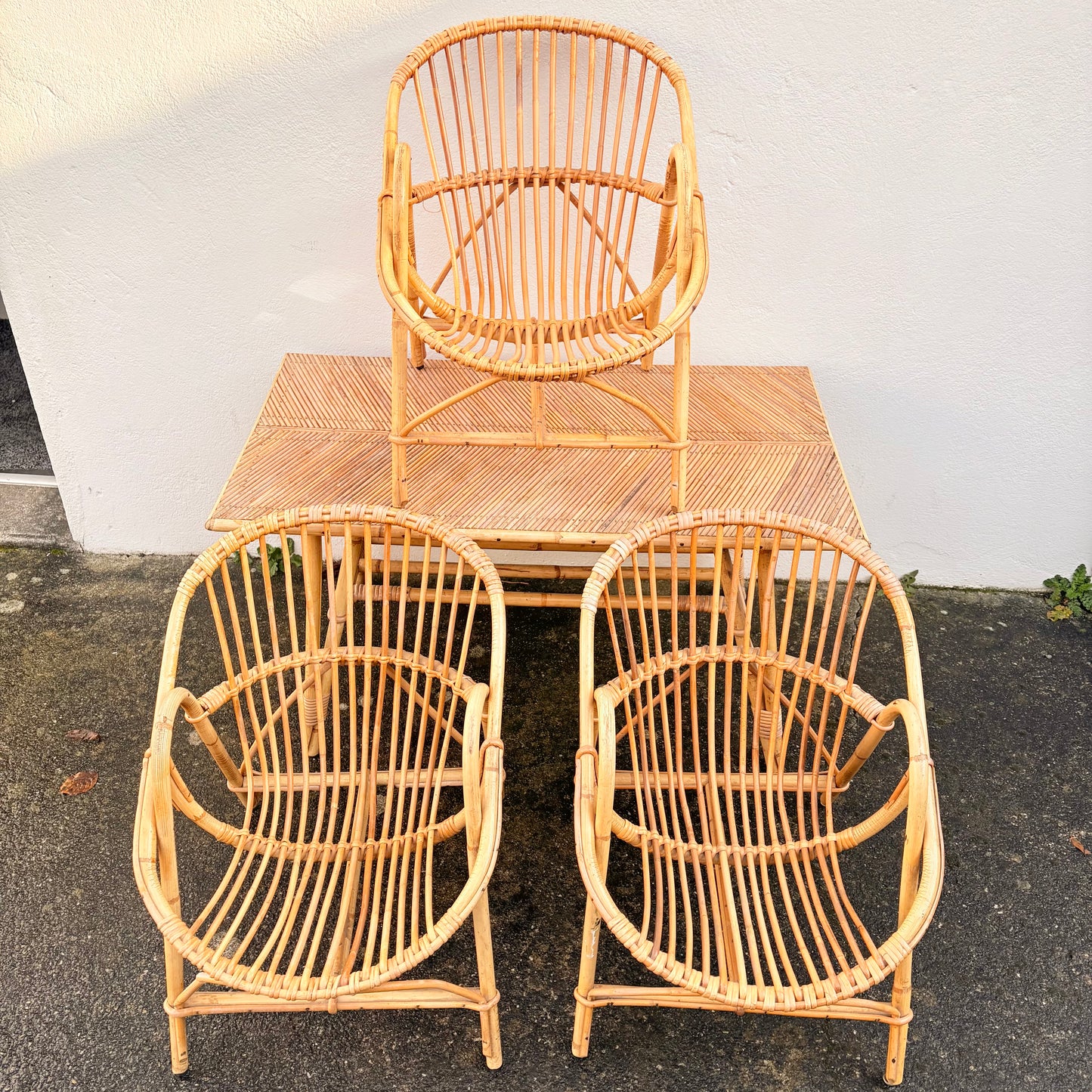 Fauteuil en rotin enfant