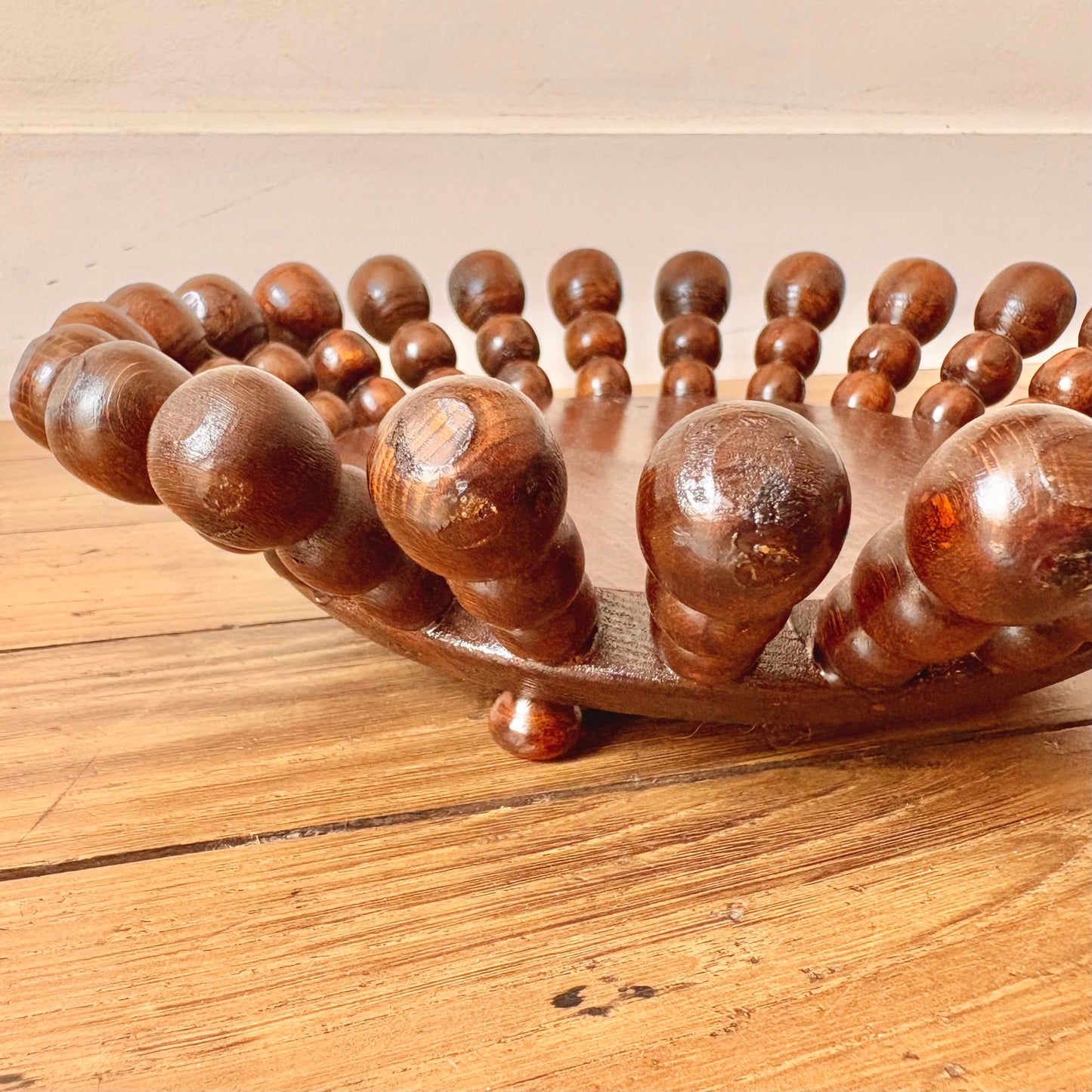 Corbeille en bois tourné