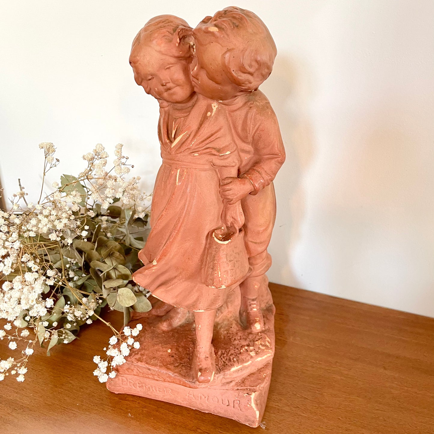 Statuette en plâtre Premier Amour