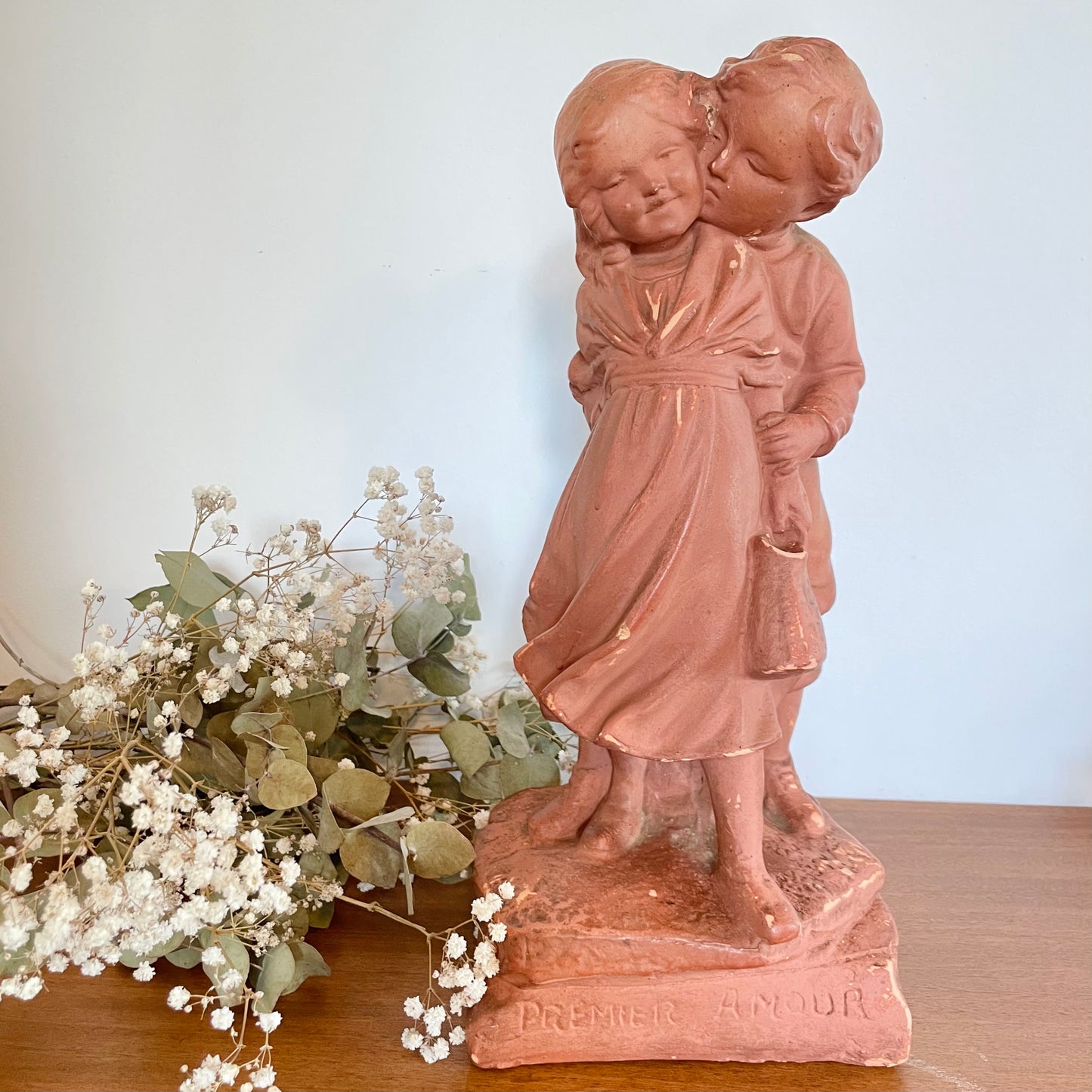 Statuette en plâtre Premier Amour
