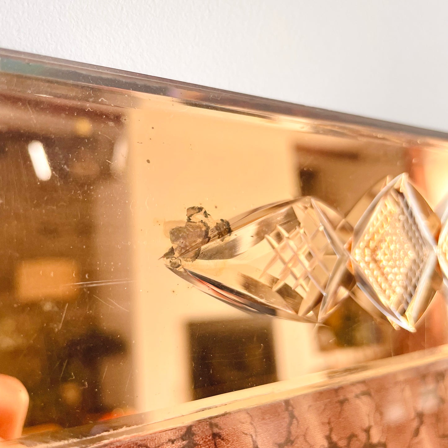 Cadre miroir couleur cuivre
