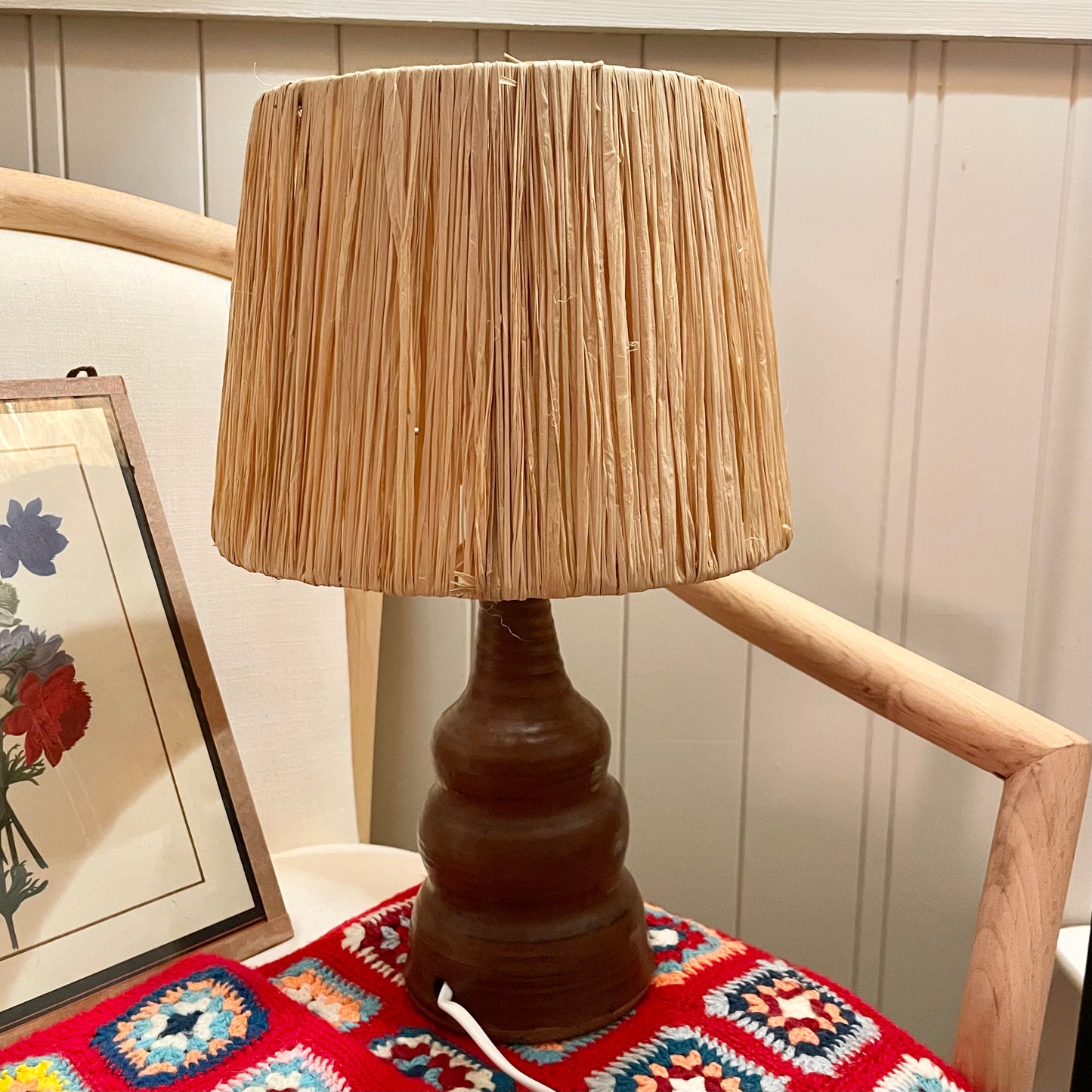 Lampe en grès artisanale