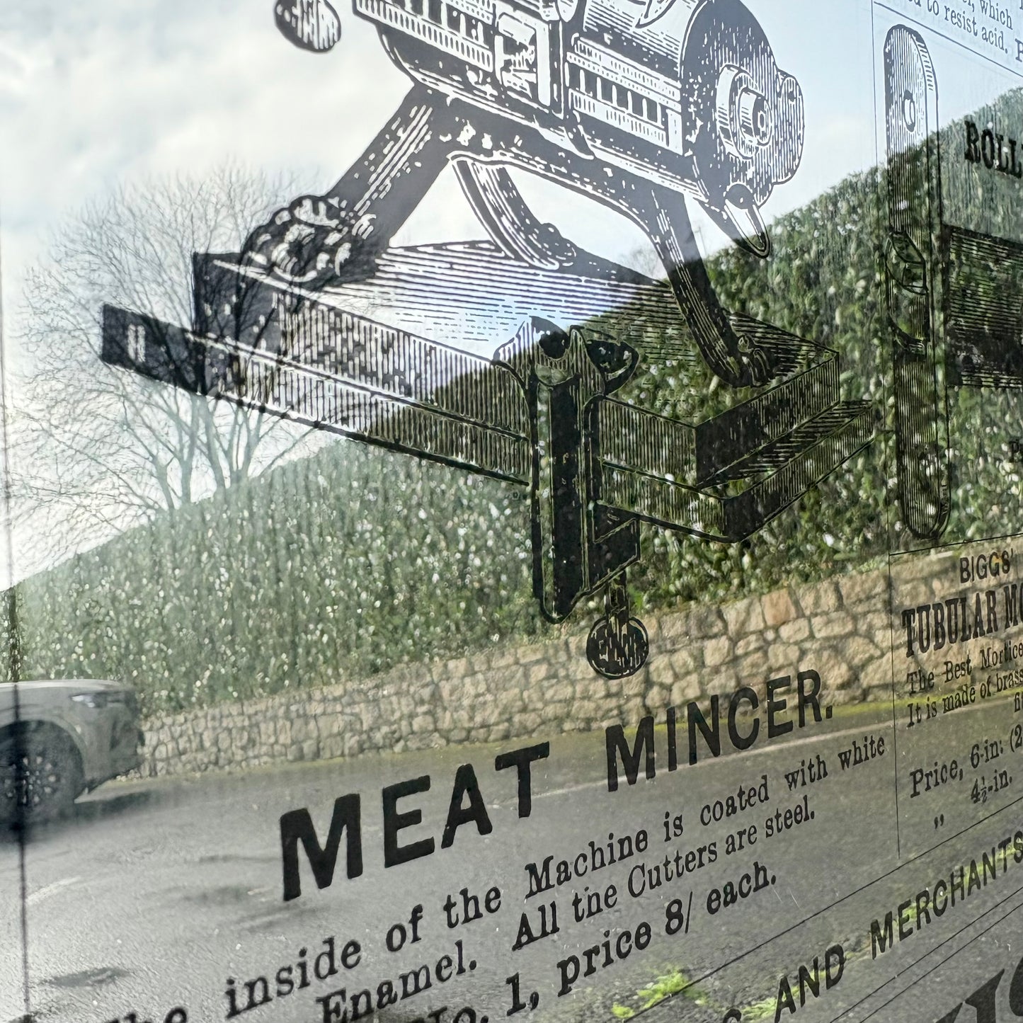 Miroir publicitaire George Salter & Co