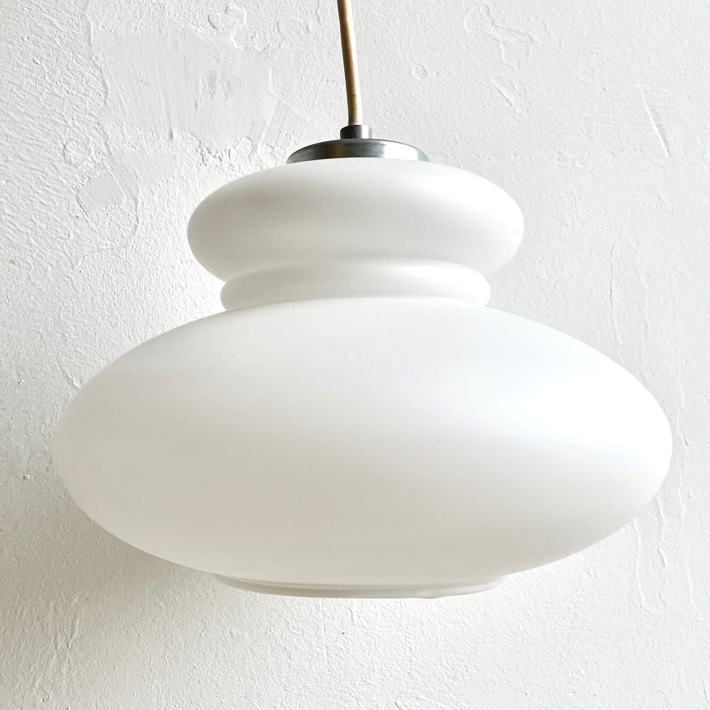 Suspension Space age verre blanc