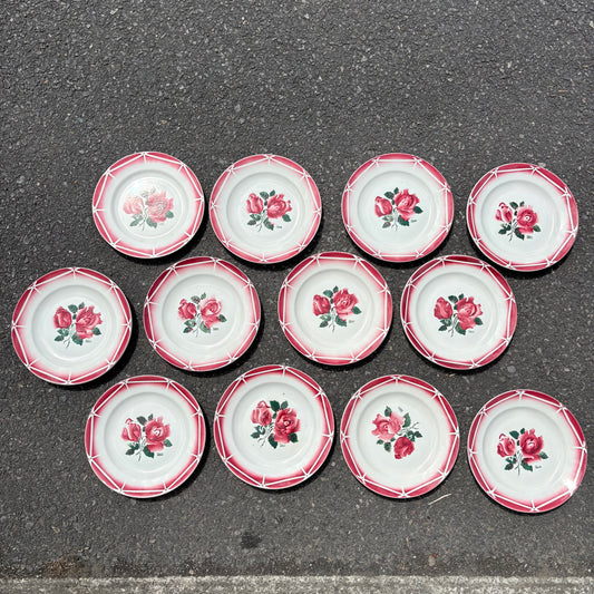 Lot de 12 assiettes Sarguemines