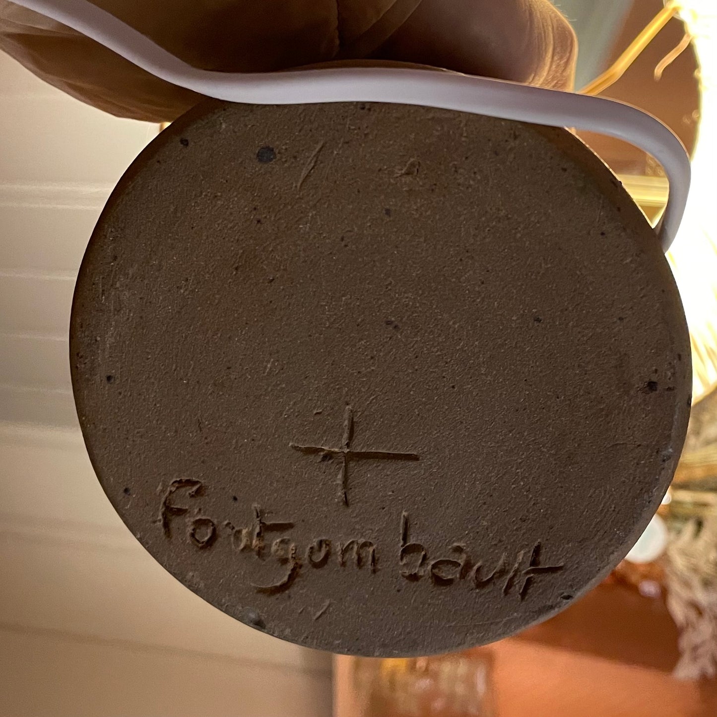 Lampe en grès artisanale