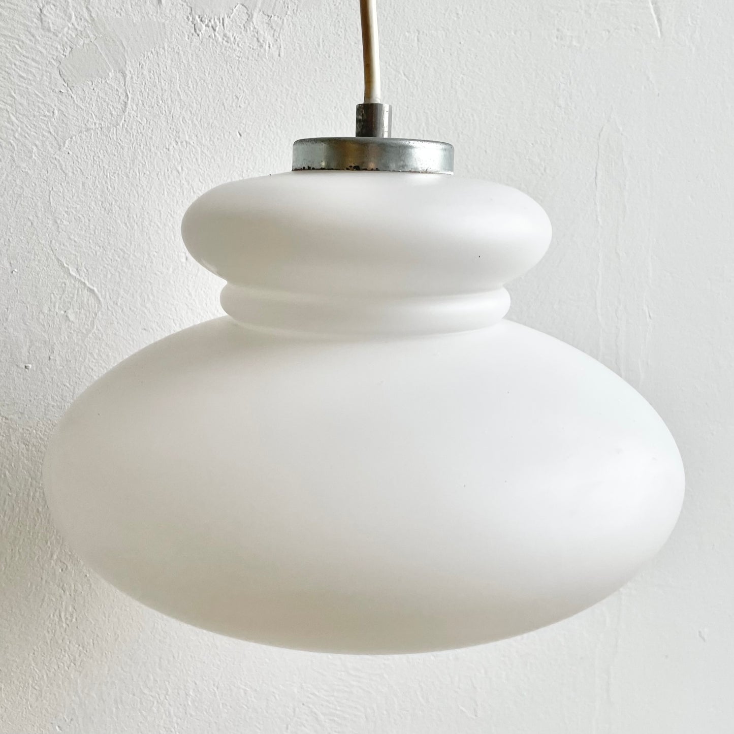 Suspension Space age verre blanc