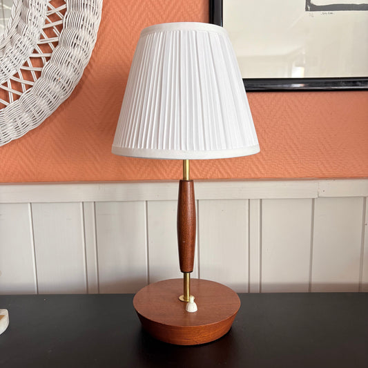 Lampe anglaise teck et laiton