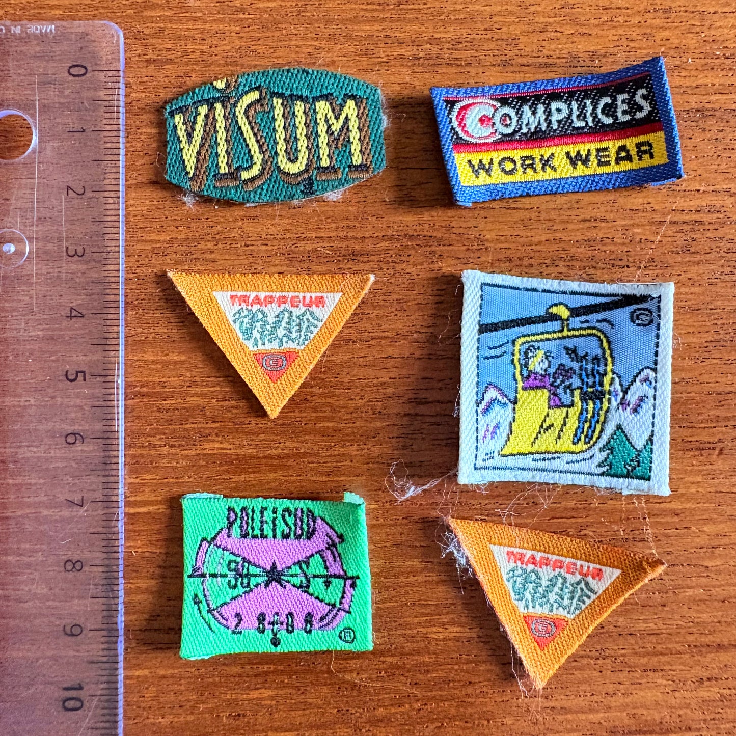 Lot de 6 patchs vêtement années 90