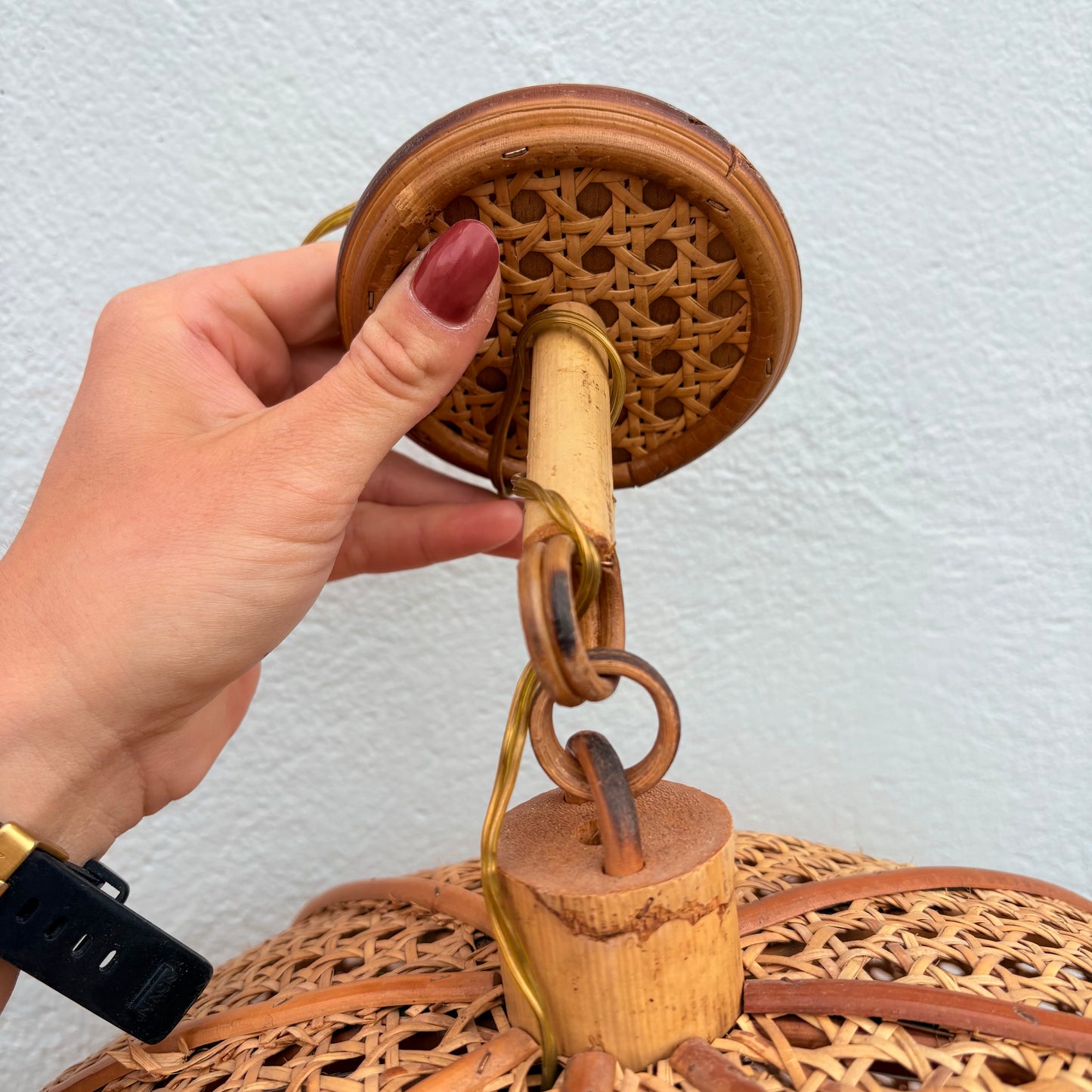 Suspension en rotin Italie