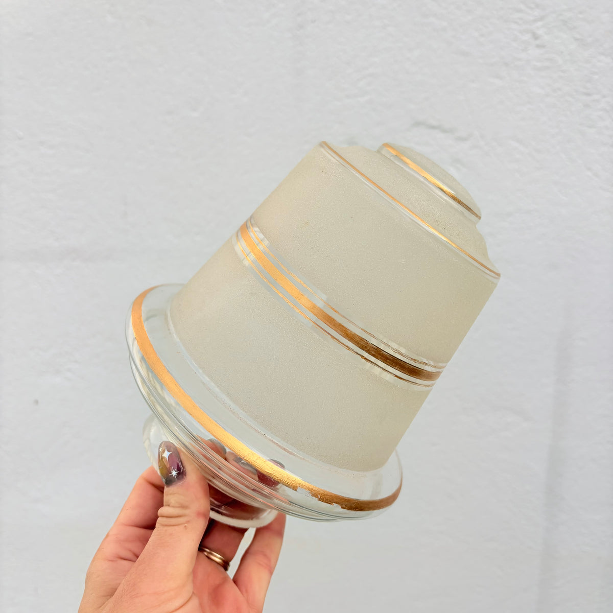 Verre de lampe art déco