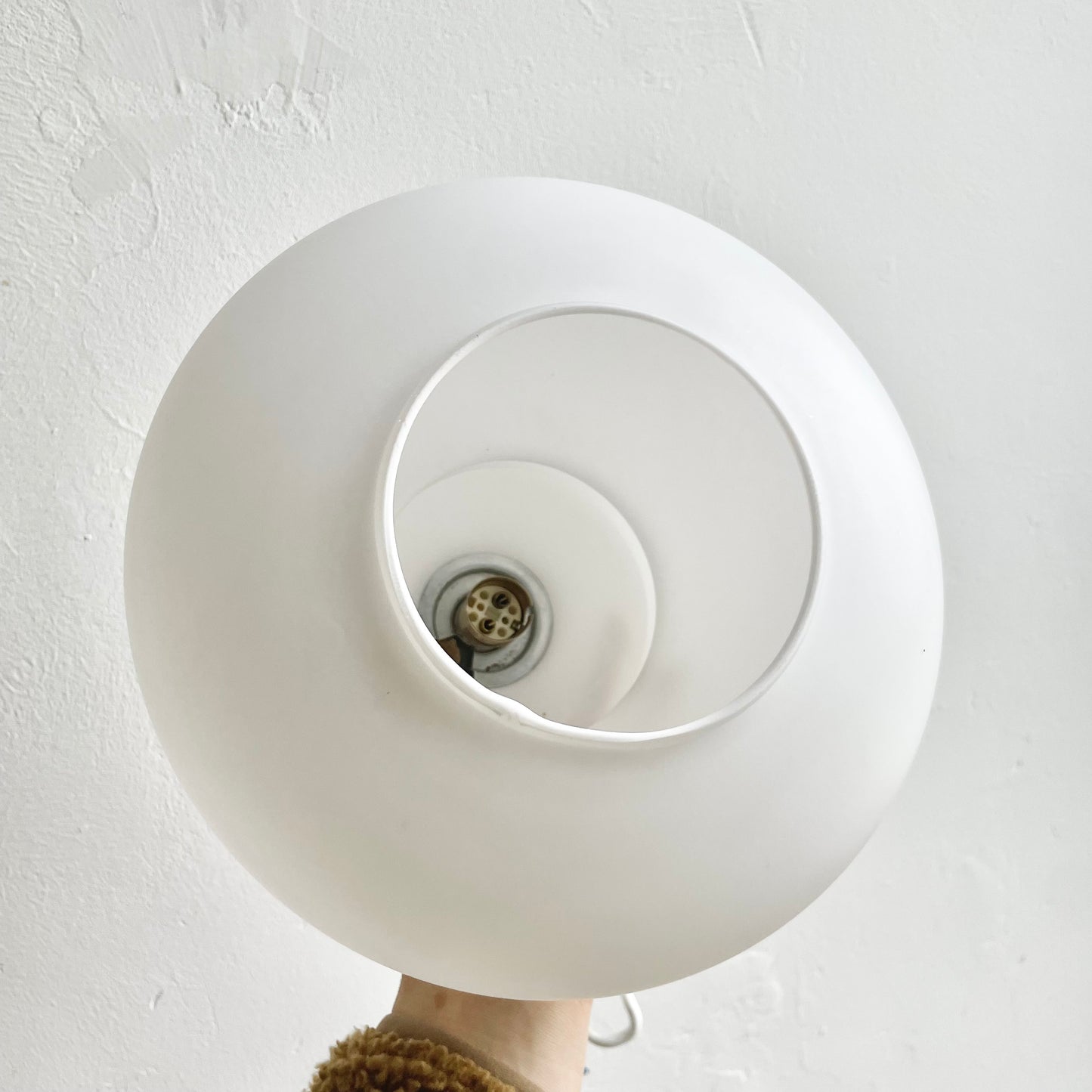 Suspension Space age verre blanc