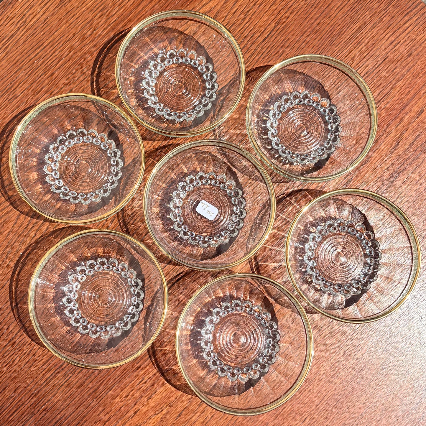 Lot de coupelles en verre granité