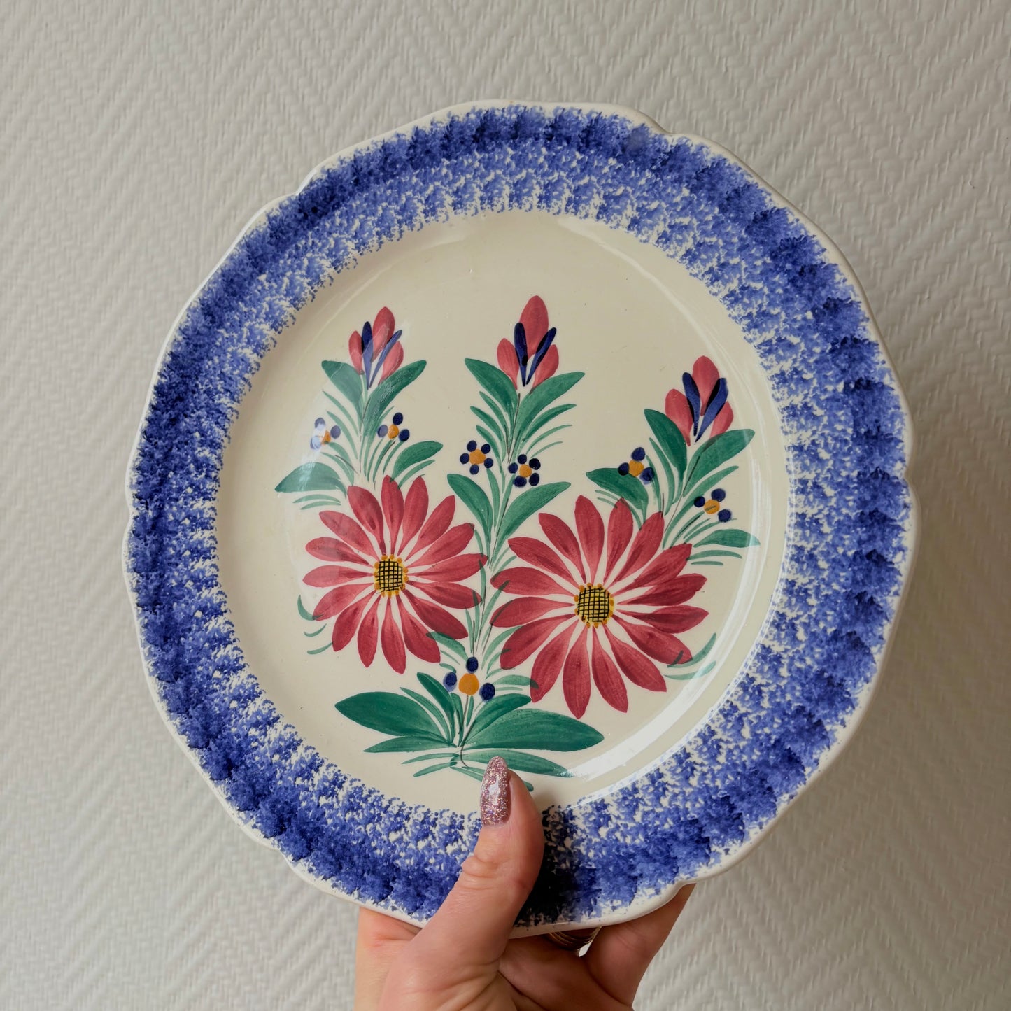 Assiette Henriot Quimper bleue ou verte