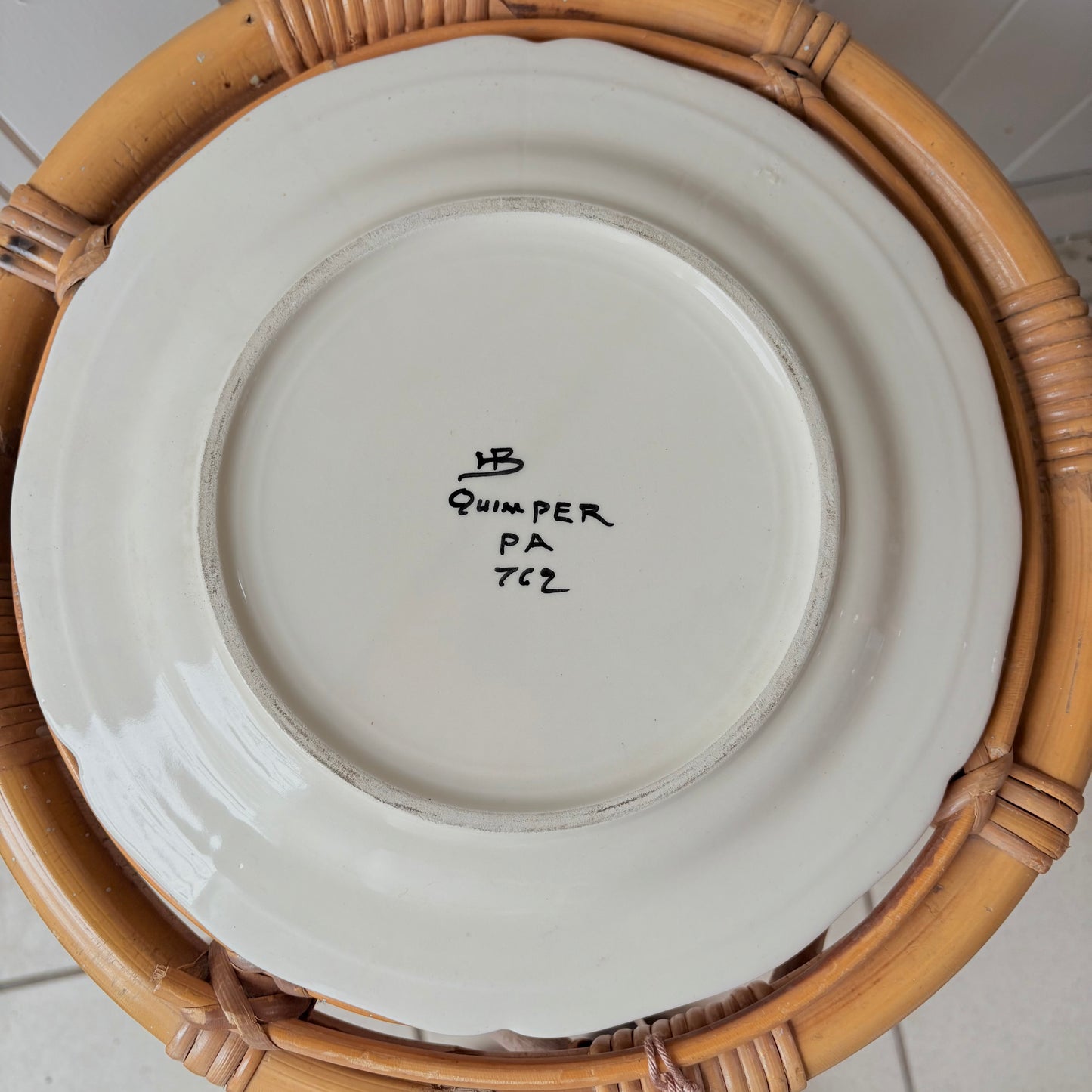 Assiette Henriot Quimper bleue ou verte