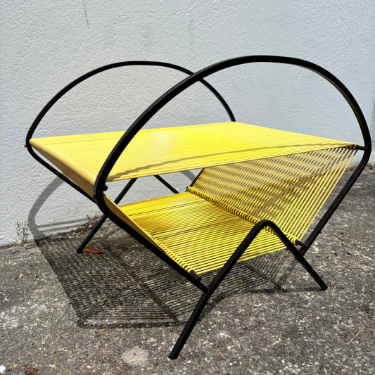 Porte vinyle scoubidou jaune