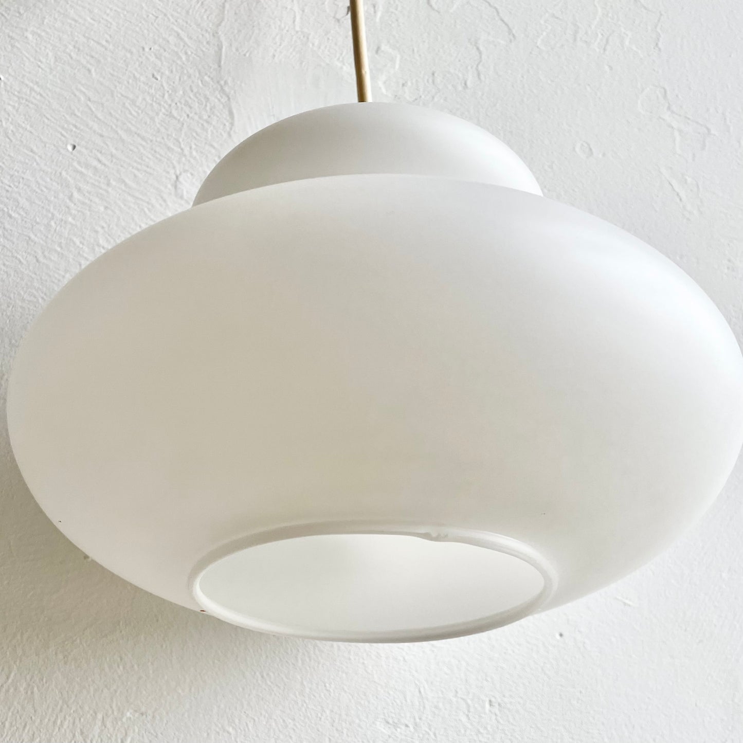 Suspension Space age verre blanc