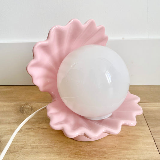 Lampe coquillage rose