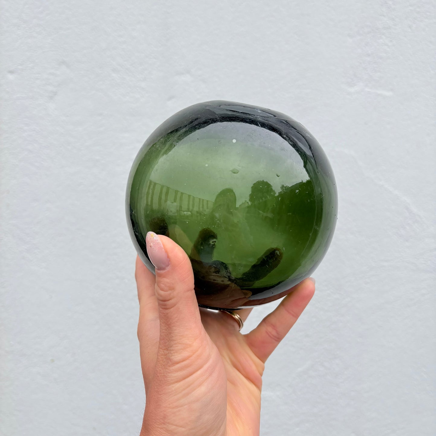 Lot de deux flotteurs en verre