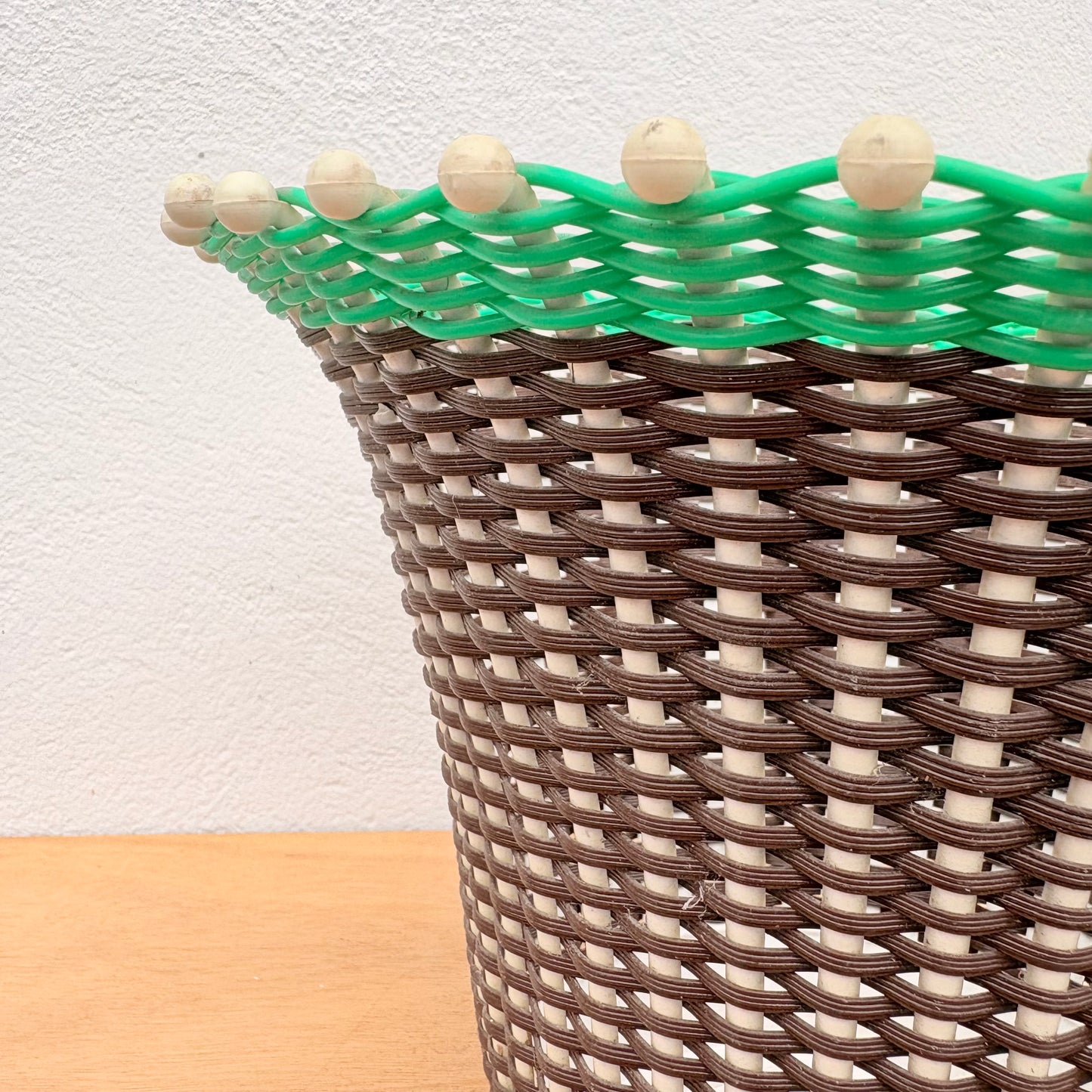 Cache pot vert et marron