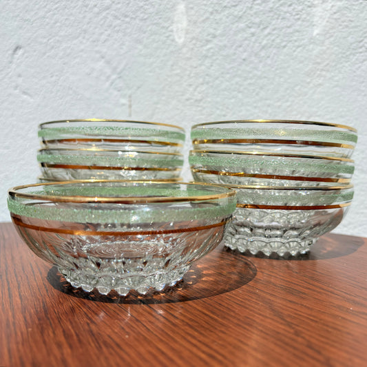 Lot de coupelles en verre granité