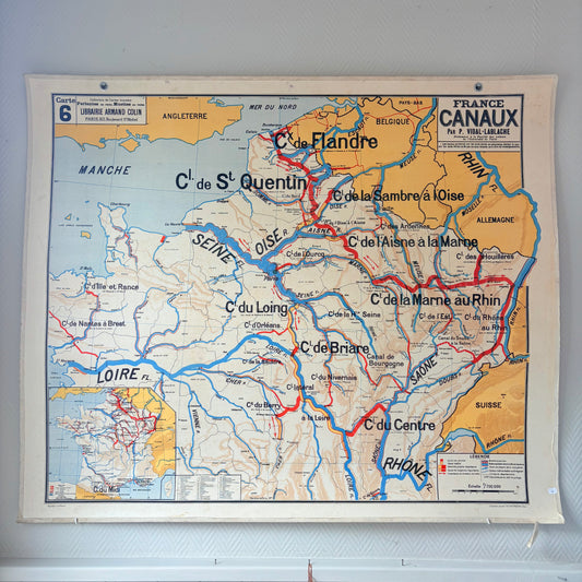 Carte les canaux de France