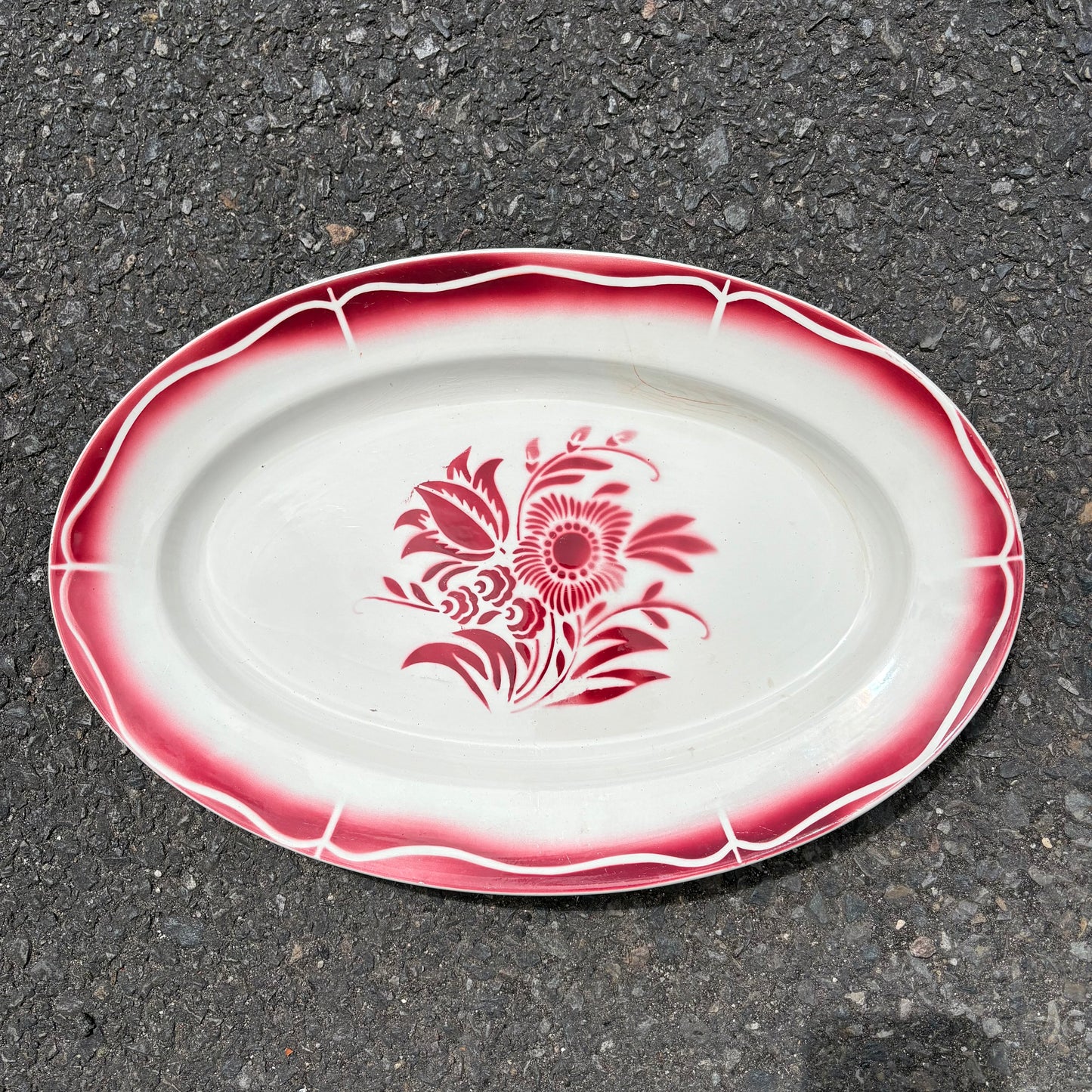 Grand plat ovale Sarreguemines