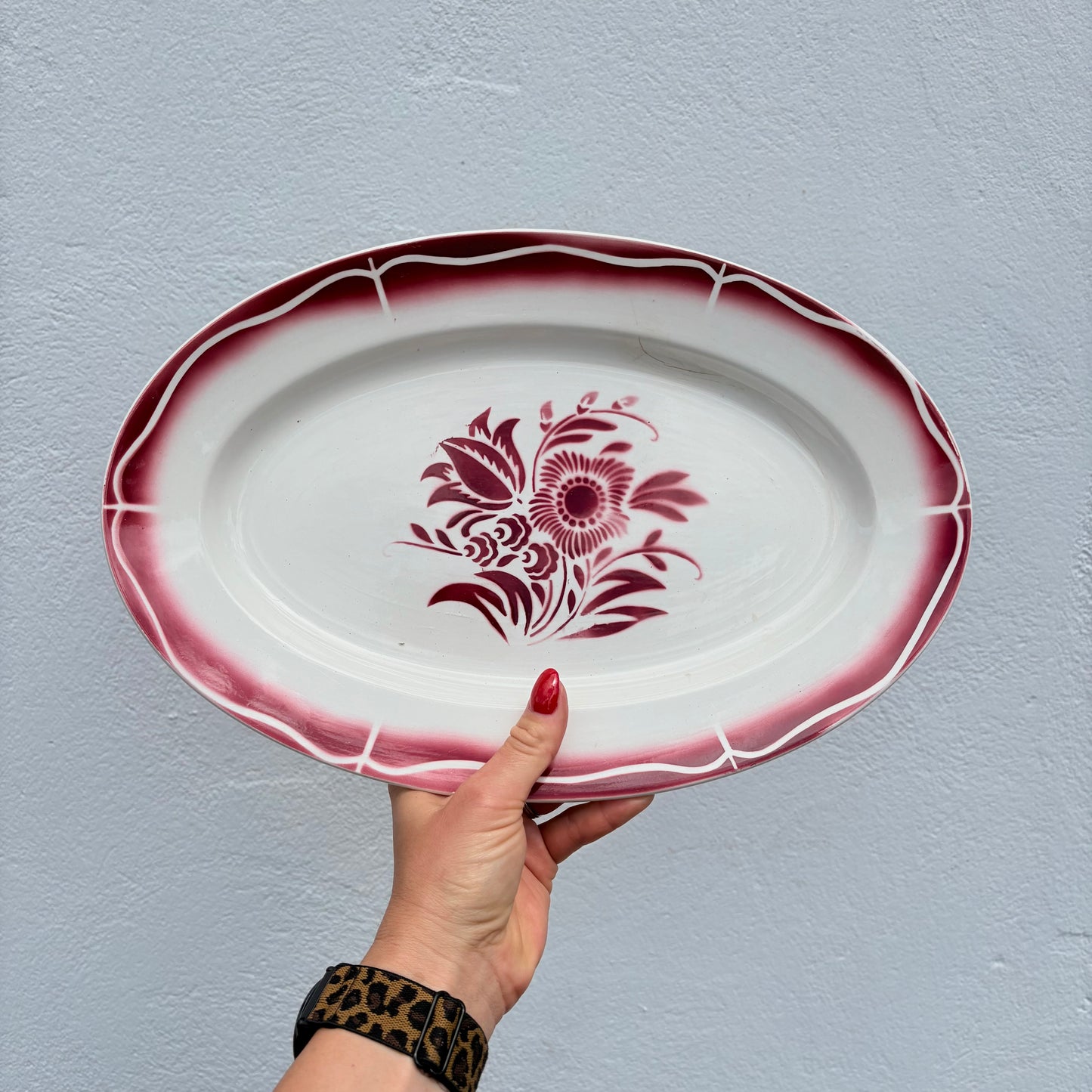 Grand plat ovale Sarreguemines