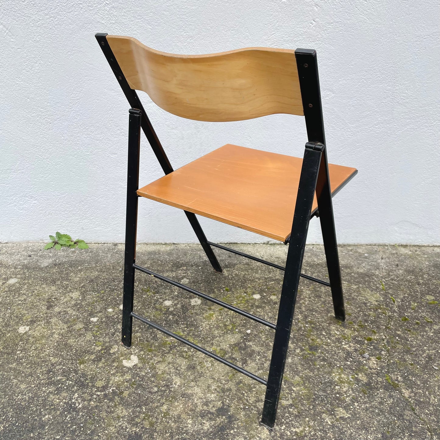 Chaise pliante bois et métal