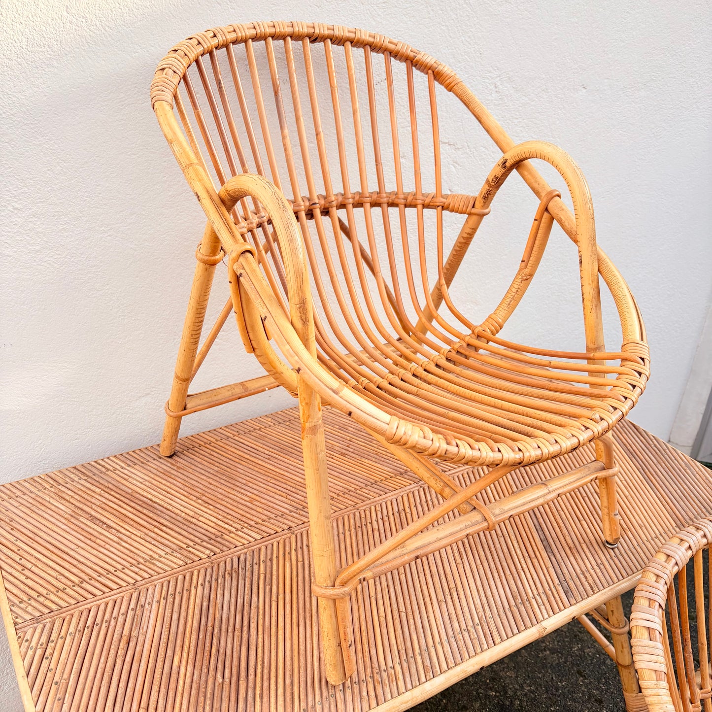 Fauteuil en rotin enfant