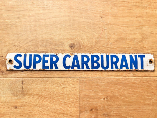 Plaque émaillée super carburant