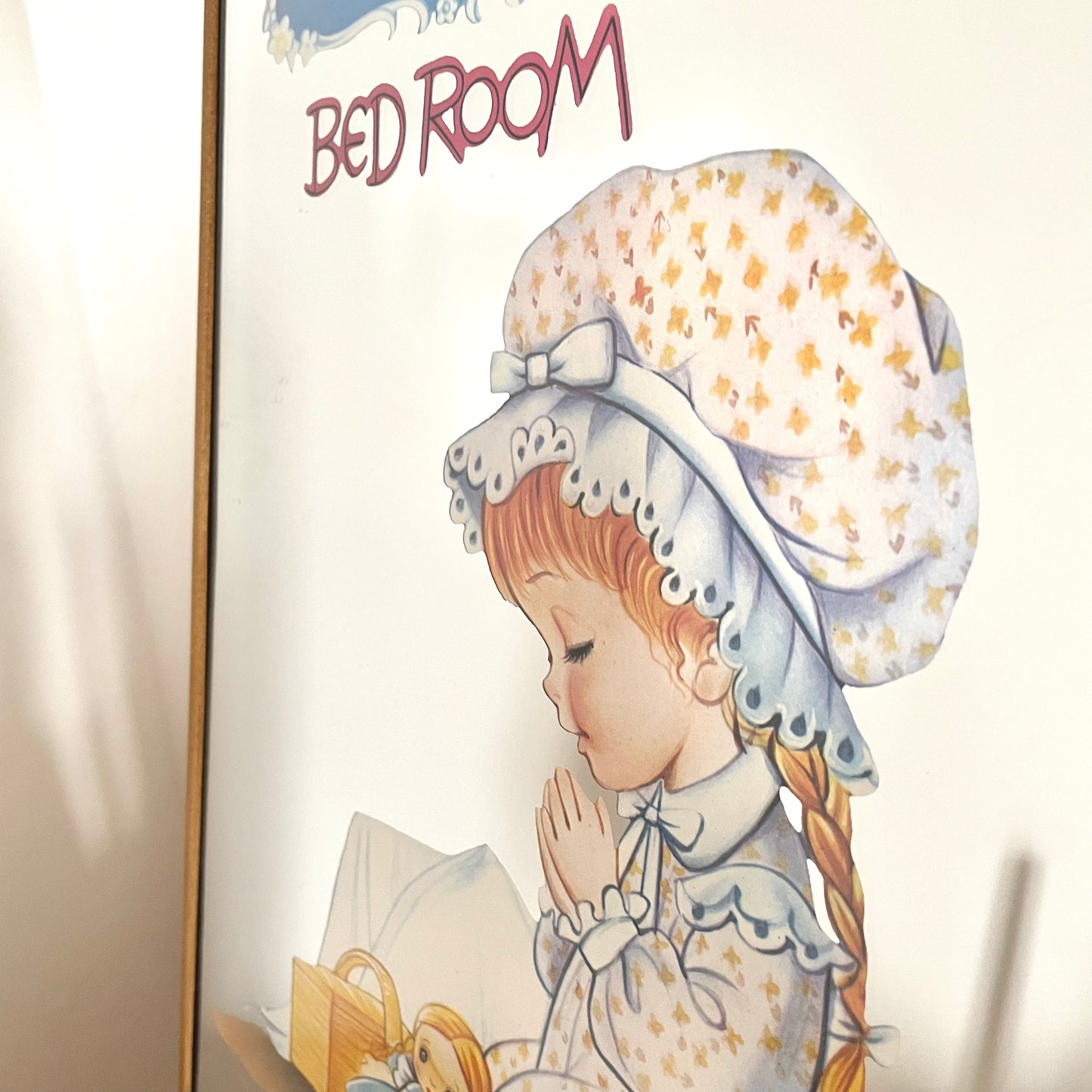 Miroir ancien décor enfant