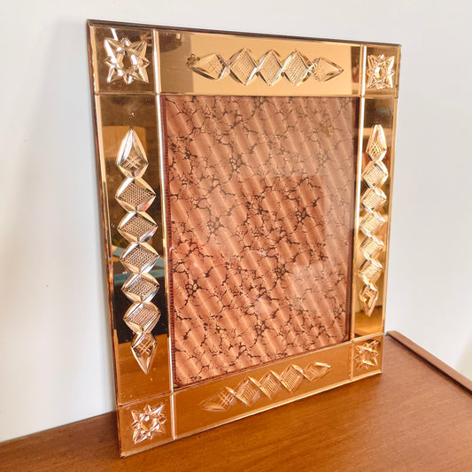 Cadre miroir couleur cuivre